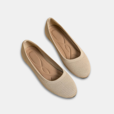 Ballerinas mit Strickstruktur | Rundkappe | Komfortabel & Minimalistisch