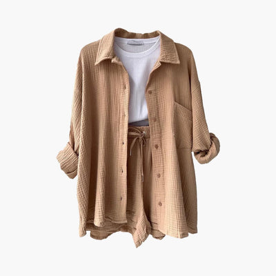 Musselin Zweiteiler für Damen - Leichtes Co-ord Set für den Sommer