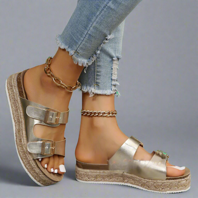 Elfriede | Sandalen aus glänzendem Premiumleder