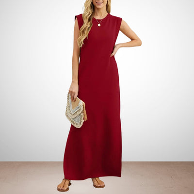 Emma - Langes, fließendes, knitterfreies Kleid