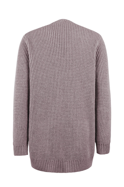 Lange Strickjacke mit Taschen für Frauen