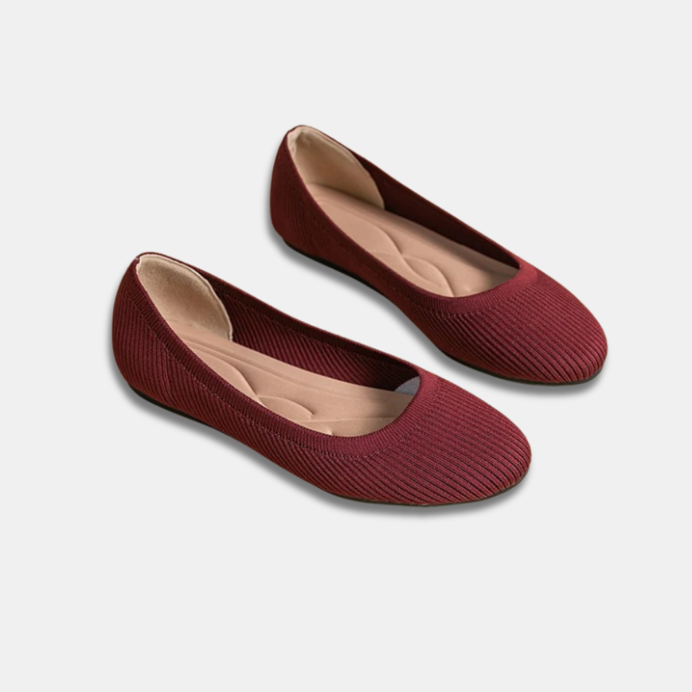 Ballerinas mit Strickstruktur | Rundkappe | Komfortabel & Minimalistisch