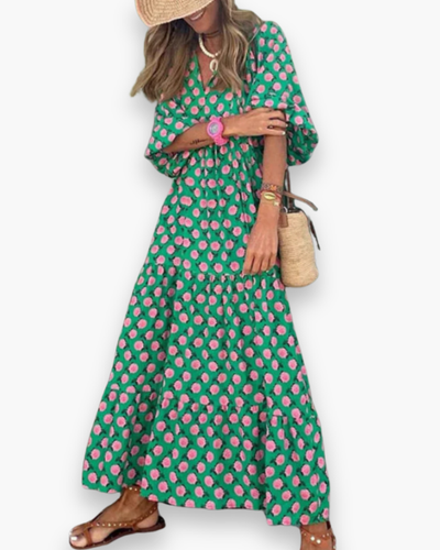 Damen Boho Maxikleid für Sommer | Vielseitiges Freizeitkleid