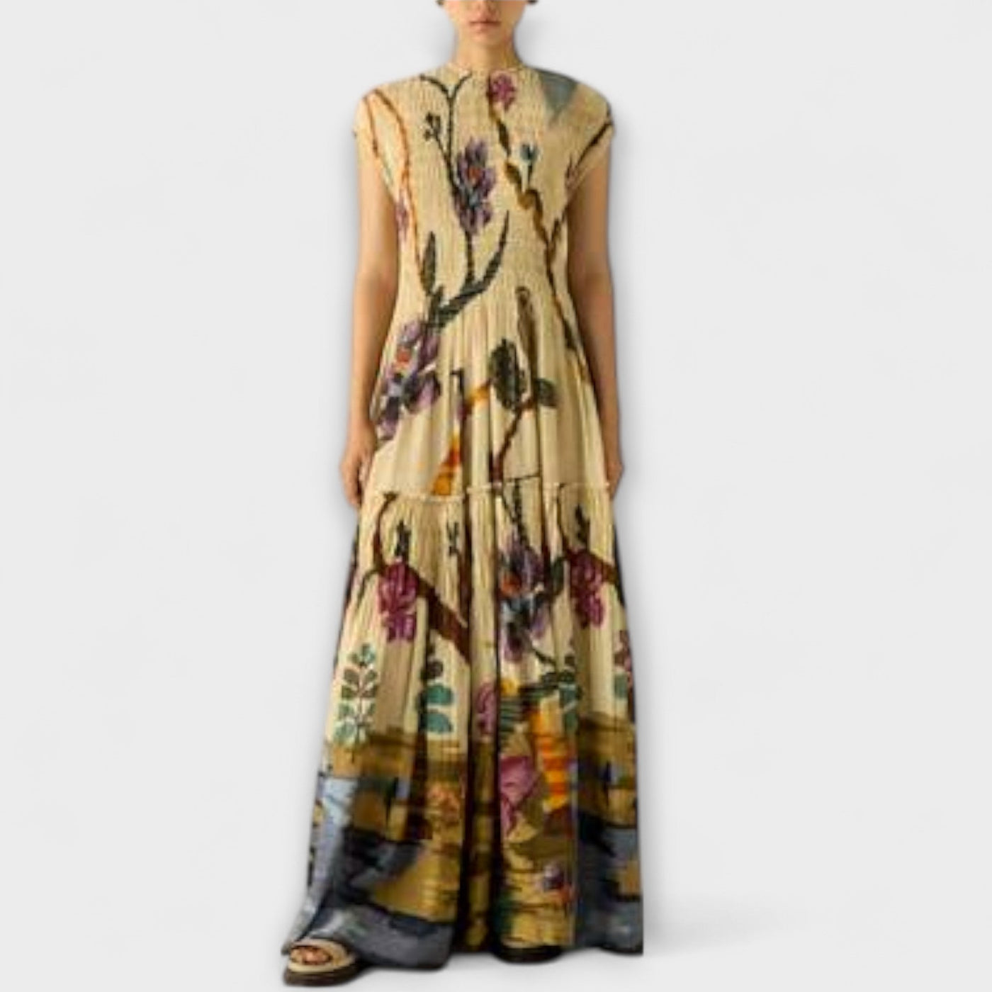 Amanda - Maxikleid mit Faltendruck