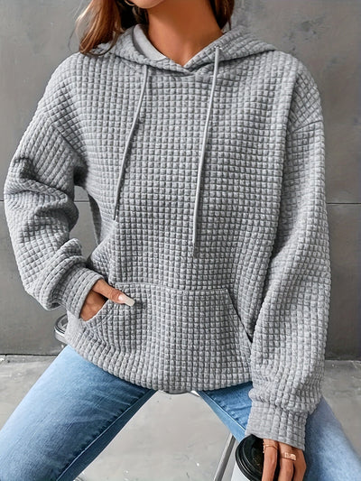 Léana™ | Texturiertes Kapuzen-Sweatshirt mit langen Ärmeln