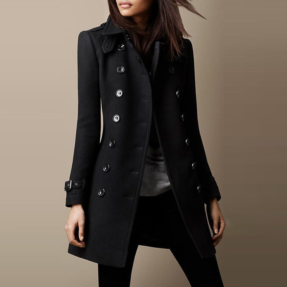 Lebendiger Zweireiher-Trechcoat für Damen