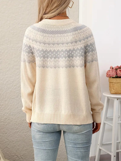 ELEGANTER GEOMETRISCHER MUSTER STRICKCARDIGAN | MODERNER STIL, KOMFORTABEL, VIELSEITIG