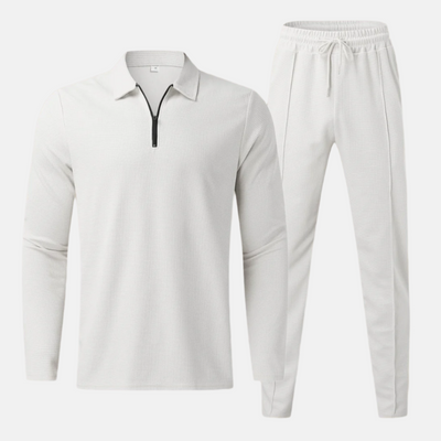 Zweiteiler für Herren - Leichtes Poloshirt mit Sommer-Jogger für die warme Jahreszeit