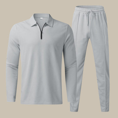 Zweiteiler für Herren - Leichtes Poloshirt mit Sommer-Jogger für die warme Jahreszeit