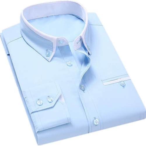 LEAND| Herren Stretch-Hemd mit Langarm – Glatt & Knitterfrei