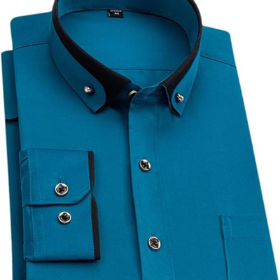 LEAND| Herren Stretch-Hemd mit Langarm – Glatt & Knitterfrei