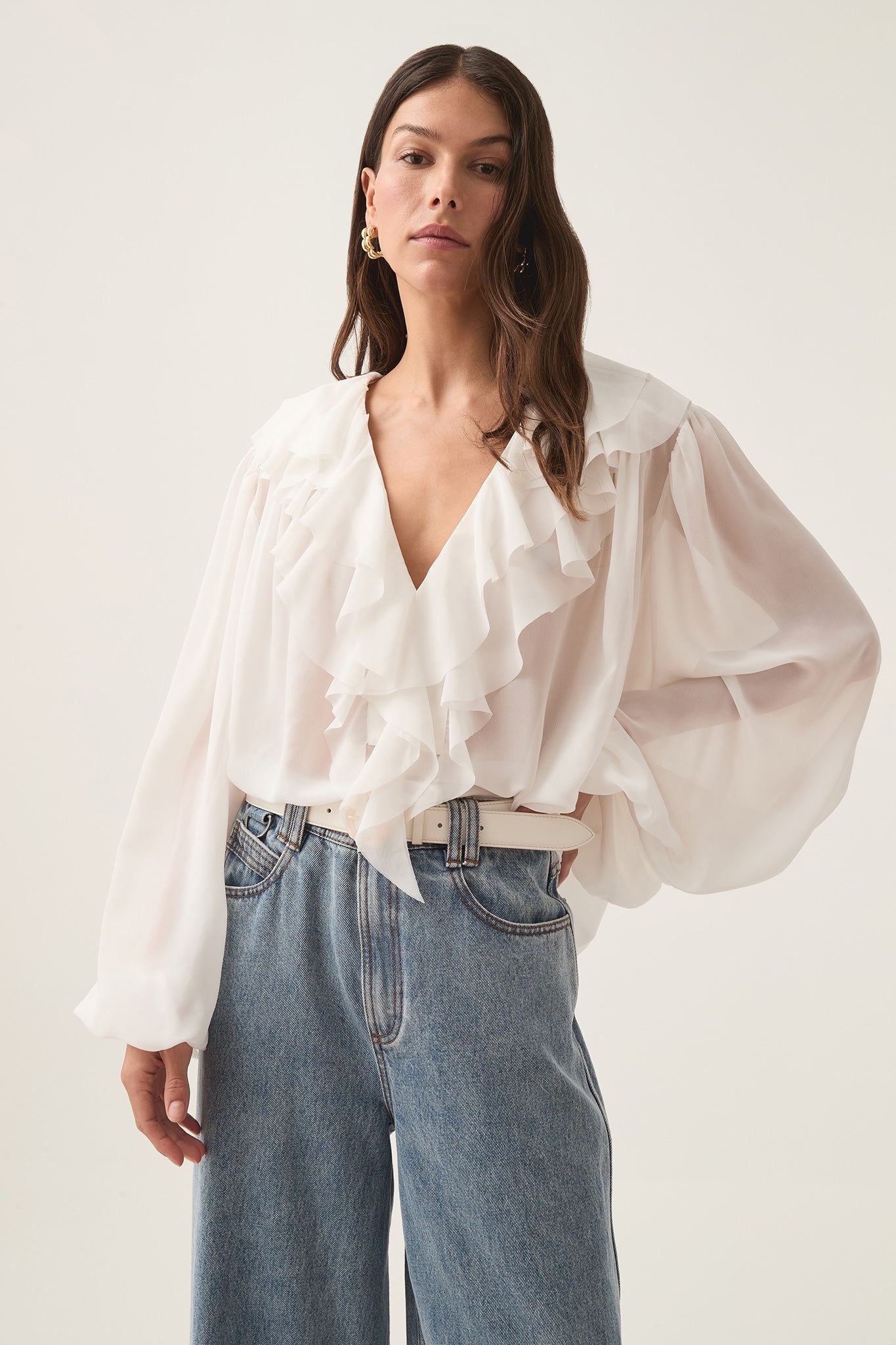 Agueda® | Verspielte Pom-Pom-Bluse für Damen. Spaß
