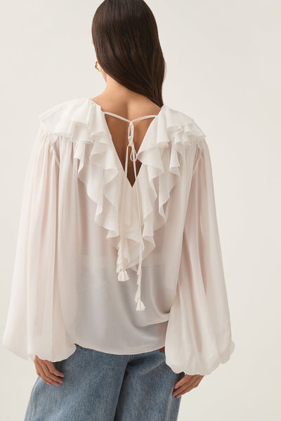 Agueda® | Verspielte Pom-Pom-Bluse für Damen. Spaß