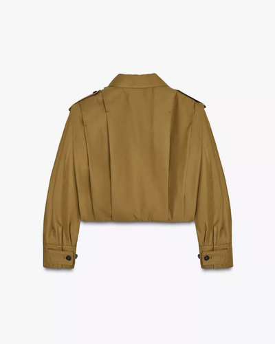 Yvana | Cropped Trenchjacke Mit Volumenärmeln