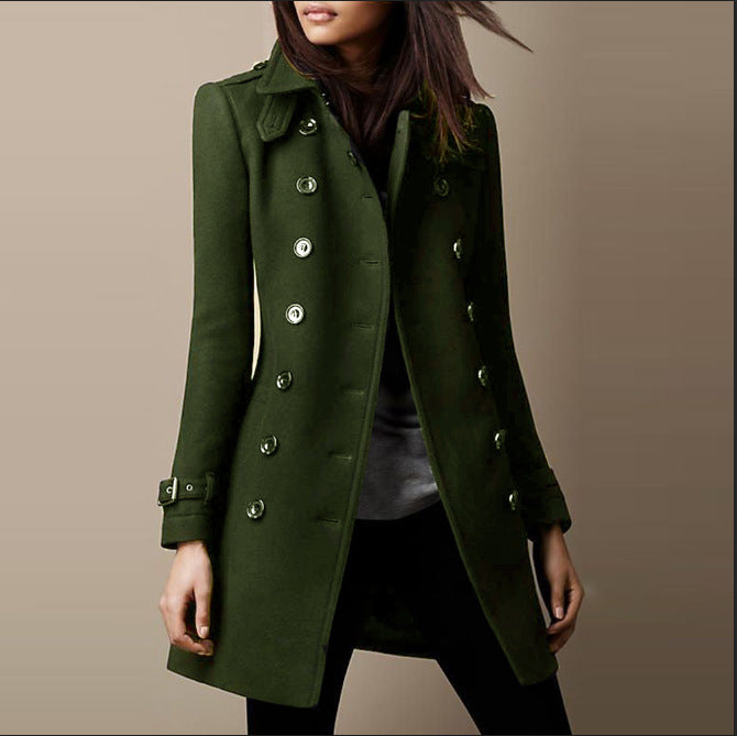 Lebendiger Zweireiher-Trechcoat für Damen