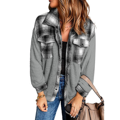 Steppjacke mit Revers für Frauen