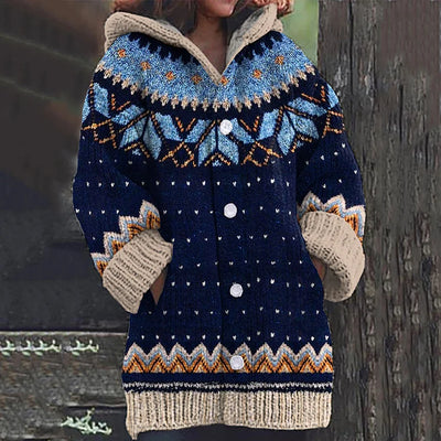 Lange Handgestrickte Jacke für Damen