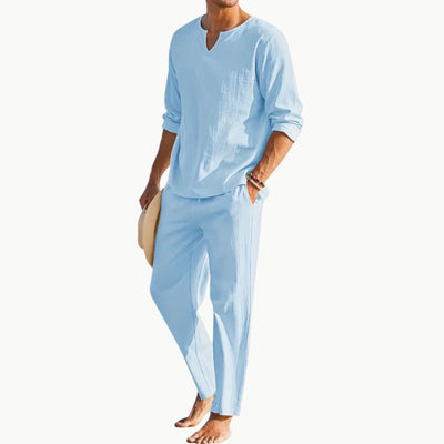 Zweiteiler für Herren - Luftiges Sommer-Set mit Hemd und Hose