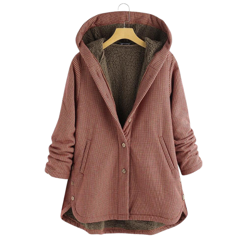 Karo Kuschel-Winterjacke für Damen