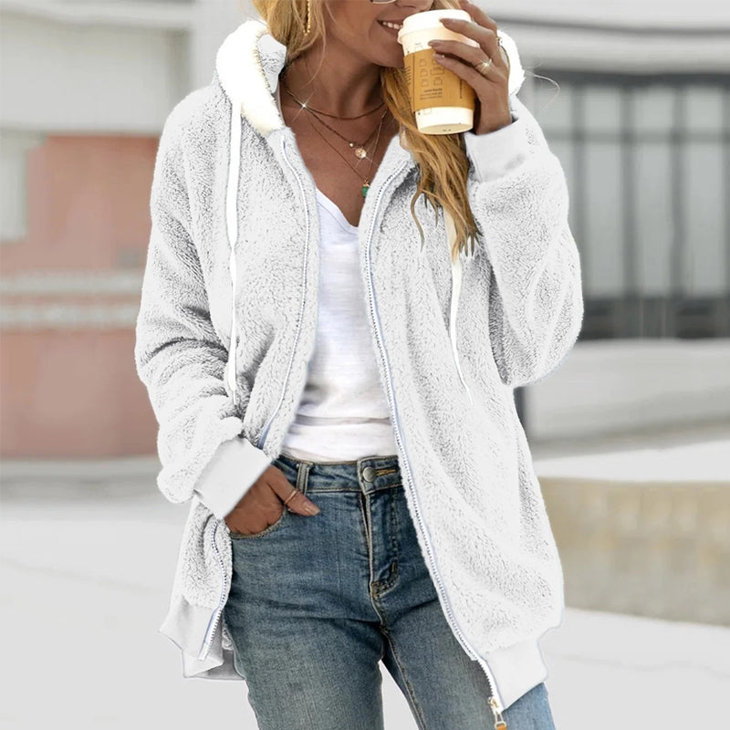 Lange Kapuzenjacke für Frauen