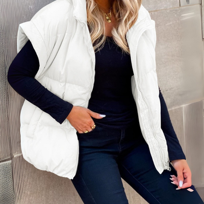 Weste Damen Kurz Mit Reißverschluss | Ärmellose Winterweste