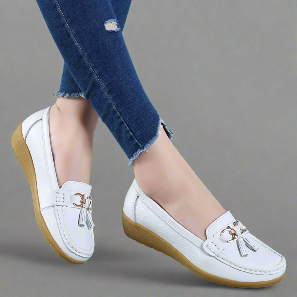 Ulfrida | Orthopädische Leder Mokassins Komfort und Stil