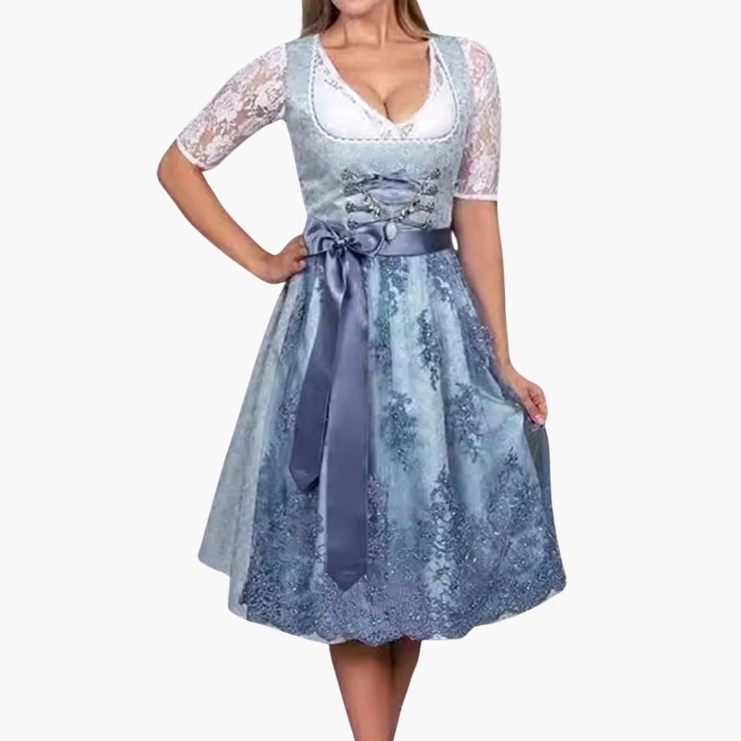 Damen Dirndl Kleid ärmellos mit Mieder und Rock - Oktoberfest 2025
