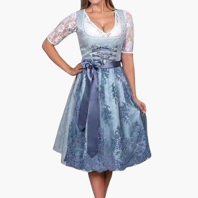 Damen Dirndl Kleid ärmellos mit Mieder und Rock - Oktoberfest 2025