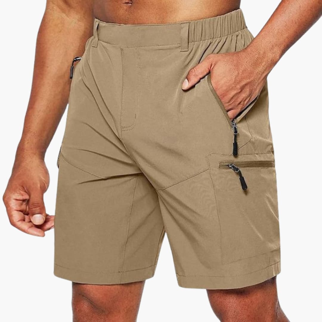 Herren Cargo Shorts mit Reißverschlusstaschen und Ripstop-Gewebe