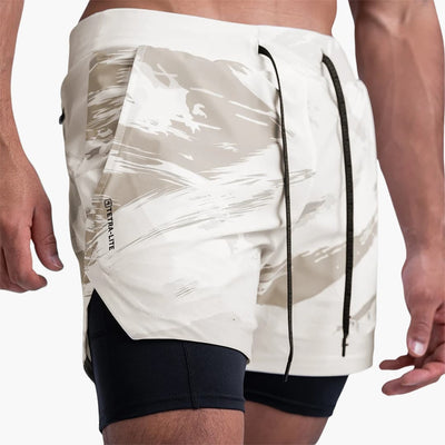 Herren Sportshorts mit Innenshorts und elastischem Bund