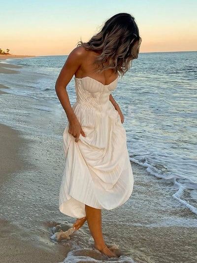 Christina™ | Elegantes Plissiertes Strapless Kleid