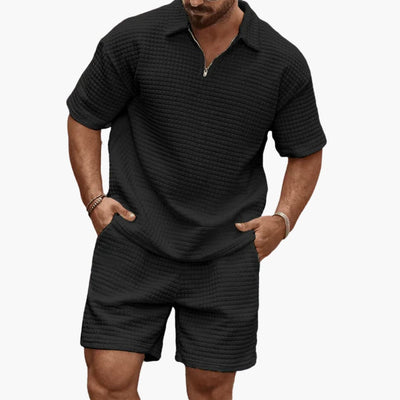 Sommer Set für Herren - Leichte Zweiteiler mit Poloshirt und Sweat Shorts