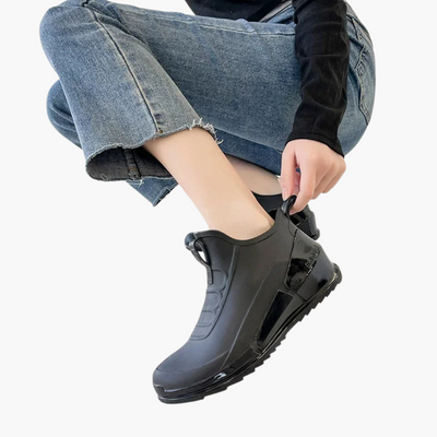 Damen Slipper Stiefel mit geschlossenem Schaft