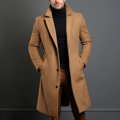 Klassischer Trenchcoat mit Gekerbtem Revers für Herren