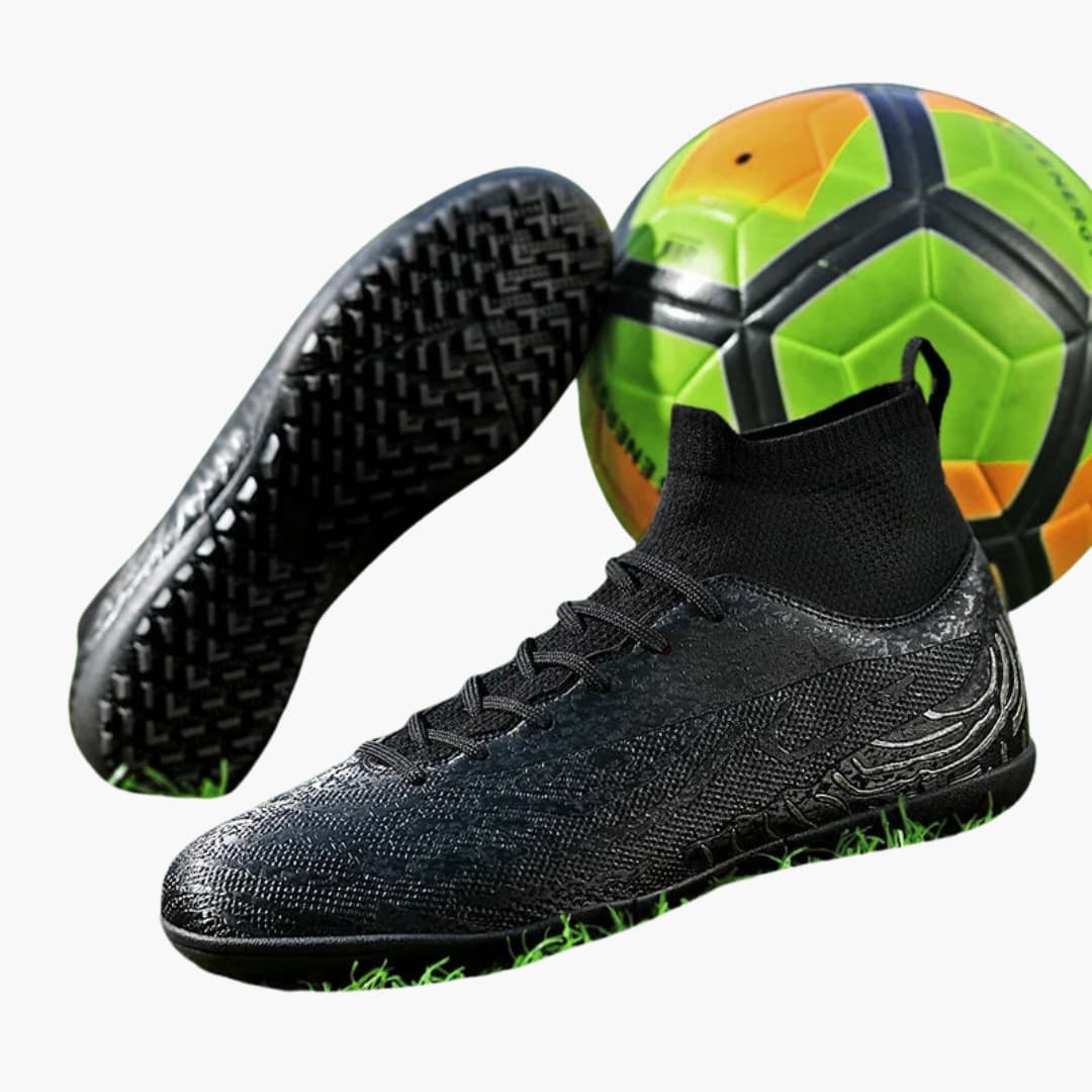 Herren-Fußball schuhe mit Schnürverschluss und Noppensohle