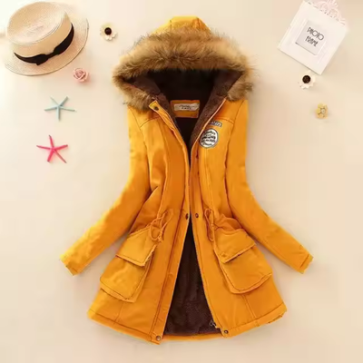 Therelle™ - Herbst-/Winterjacke mit Kapuze Stickerei und Tailliertem Schnitt