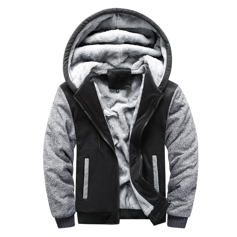 Gemütliche Fleecejacke mit Kapuze für Männer