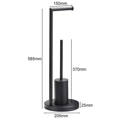 CleanStand Freistehender Toilettenpapierhalter mit Bürste