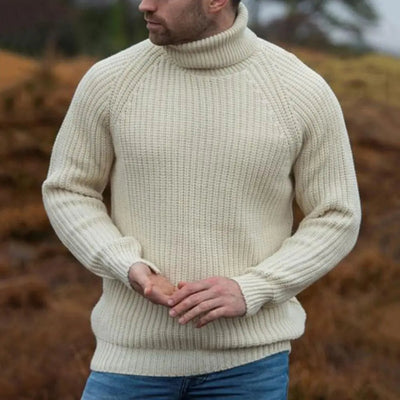 Gemütlicher Rollkragenpullover in Beige für Herren