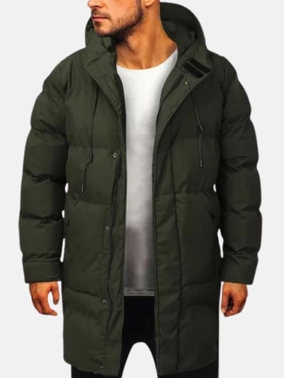 Mittellange Parka-Jacke mit Kapuze für Männer