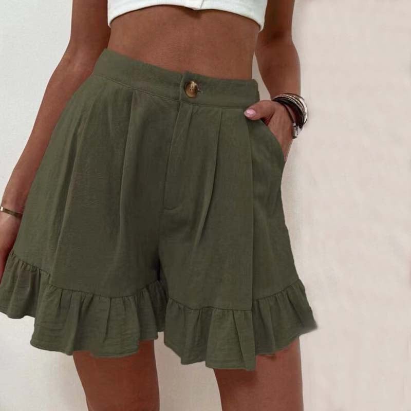 Kylie Bermudas Damen | Sommerliche elegante lässige einfarbige Shorts