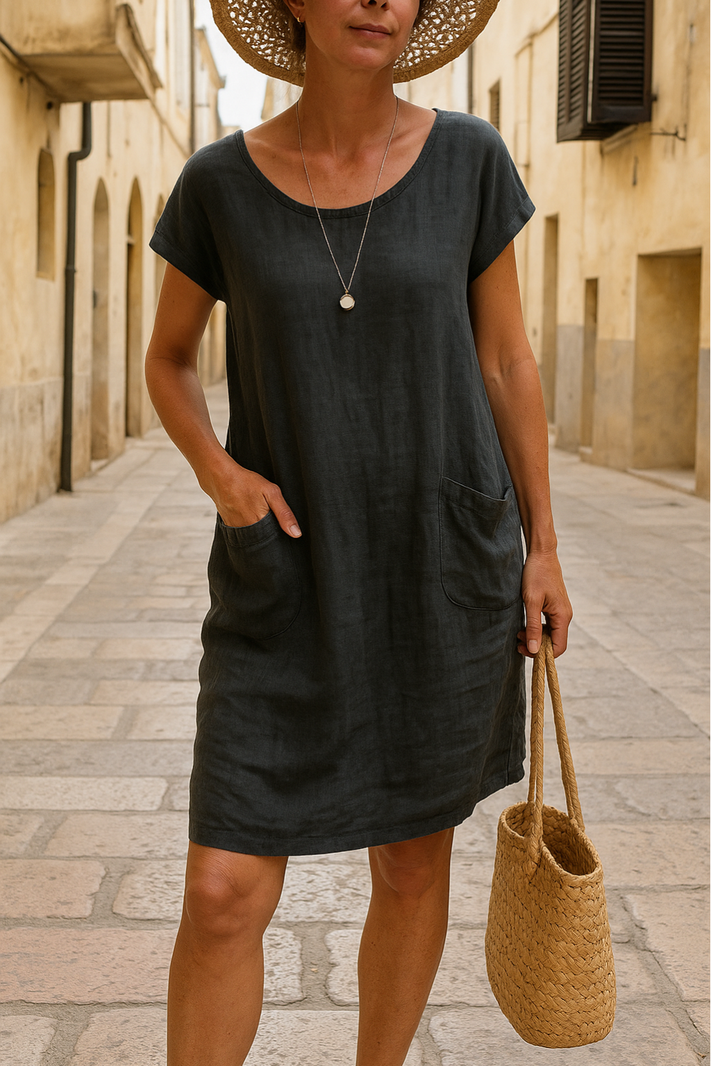 Corrina™ | Elegantes Kleid mit Taschen