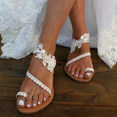 Emma Sommer Sandalen | Moderne Sommer-Sandalen mit Spitzendetails