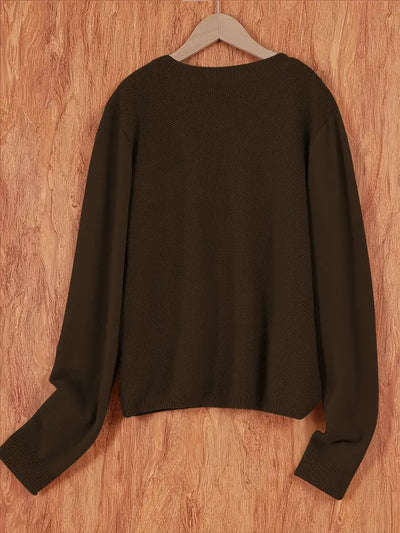 Strickjacke mit Aufgesetzter Tasche für Damen