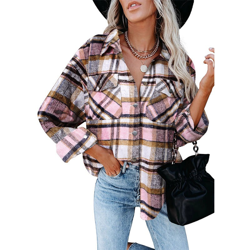 Klassisch karierte Jacke für Damen