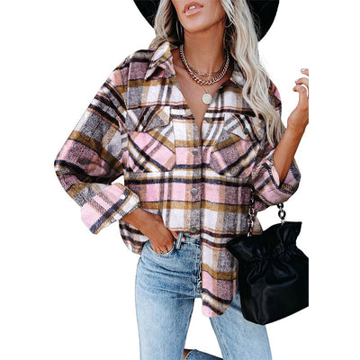 Klassisch karierte Jacke für Damen