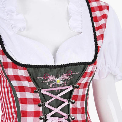 Traditionelles Dirndl kleid mit Schürze für Damen - Oktoberfest 2025