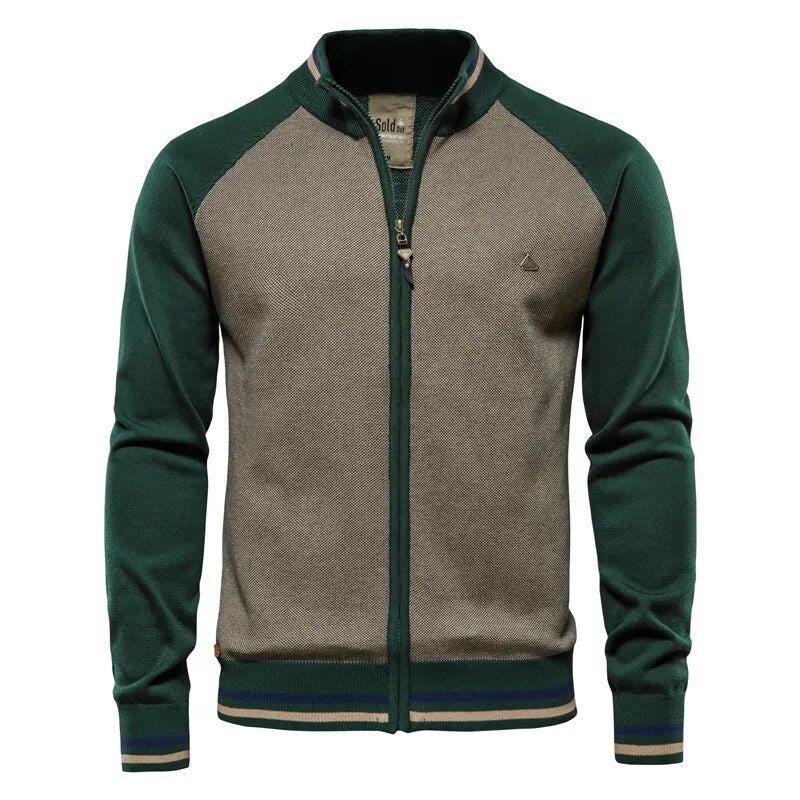 Schicke Jacke mit Rundhalsausschnitt und Reißverschluss für Herren