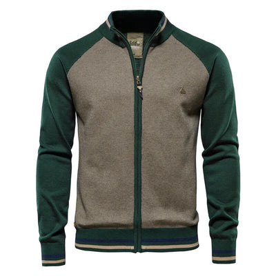 Schicke Jacke mit Rundhalsausschnitt und Reißverschluss für Herren