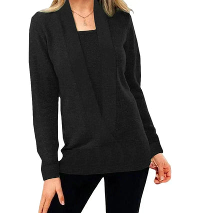 Eleganter Wickelpullover für Damen